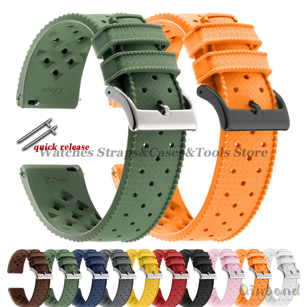 Fossil Smartwatch Accessories - Premium Tropic Silicone Watch Strap 18mm